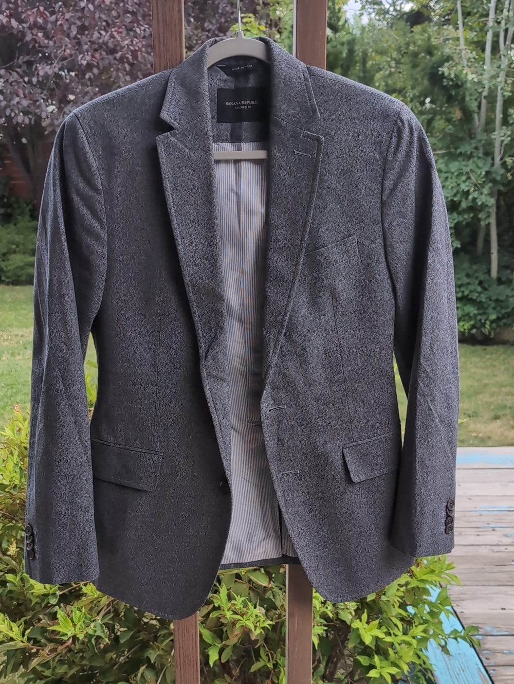 Banana Republic Men's Gray Blazer - 36 Short
